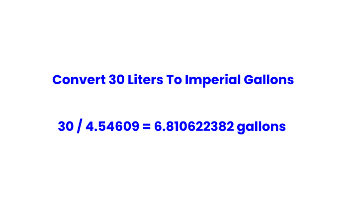 30 liters to gallons