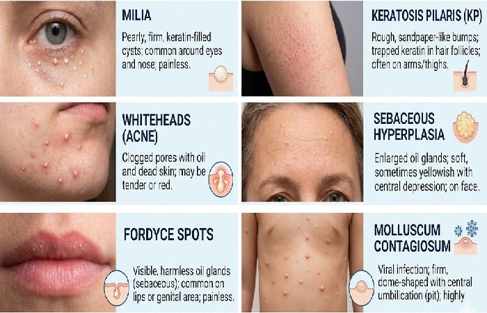 how to tell what kind of white bumps you have